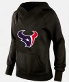 Wholesale Cheap Women's Houston Texans Logo Pullover Hoodie Black