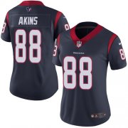 Wholesale Cheap Nike Texans #88 Jordan Akins Navy Blue Team Color Women's Stitched NFL Vapor Untouchable Limited Jersey