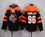 Wholesale Cheap Nike Bengals #96 Carlos Dunlap Black Player Pullover NFL Hoodie