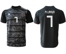 Wholesale Cheap Mexico #7 M.Layun Black Soccer Country Jersey