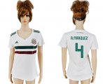 Wholesale Cheap Women's Mexico #4 R.Marquez Away Soccer Country Jersey