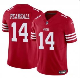 Cheap Men\'s San Francisco 49ers #14 Ricky Pearsall Red 2024 Draft F.U.S.E. Vapor Untouchable Limited Football Stitched Jersey