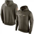 Wholesale Cheap Men's Baltimore Ravens Nike Olive Salute To Service KO Performance Hoodie