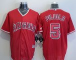 Wholesale Cheap Angels of Anaheim #5 Albert Pujols Red New Cool Base Stitched MLB Jersey