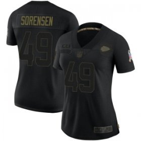 Wholesale Cheap Women\'s Kansas City Chiefs #49 Daniel Sorensen 2020 Salute To Service Jersey - Limited Black