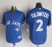 Wholesale Cheap Blue Jays #2 Troy Tulowitzki Blue New Cool Base Stitched MLB Jersey