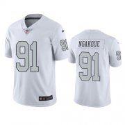 Wholesale Cheap Men's Las Vegas Raiders #91 Yannick Ngakoue Color Rush Limited Jersey