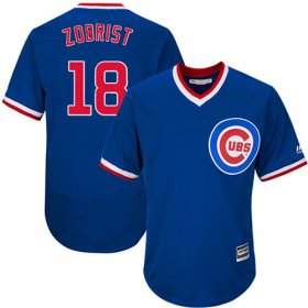 Wholesale Cheap Cubs #18 Ben Zobrist Blue Flexbase Authentic Collection Cooperstown Stitched MLB Jersey