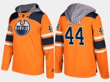 Wholesale Cheap Oilers #44 Zack Kassian Orange Name And Number Hoodie