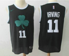 Wholesale Cheap Men\'s Boston Celtics #11 Kyrie Irving Black 2017-2018 Nike Swingman Stitched NBA Jersey