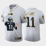 Cheap Philadelphia Eagles #11 Carson Wentz Nike Team Hero 2 Vapor Limited NFL 100 Jersey White Golden