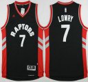 Wholesale Cheap Men's Toronto Raptors #7 Kyle Lowry Revolution 30 Swingman 2015-16 New Black Jersey