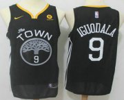 Wholesale Cheap Men's Golden State Warriors #9 Andre Iguodala Black 2017-2018 Nike Swingman Rakuten Stitched NBA Jersey