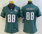 Cheap Women's Philadelphia Eagles #88 Dallas Goedert Limited Green Super Bowl LVII Vapor Jersey