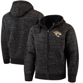 Wholesale Cheap Men\'s Jacksonville Jaguars G-III Sports by Carl Banks Heathered Black Discovery Sherpa Full-Zip Jacket