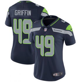 Wholesale Cheap Nike Seahawks #49 Shaquem Griffin Steel Blue Team Color Women\'s Stitched NFL Vapor Untouchable Limited Jersey