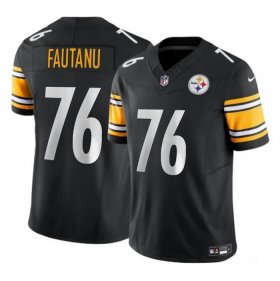 Cheap Men\'s Pittsburgh Steelers #76 Troy Fautanu Black 2024 Draft F.U.S.E. Vapor Untouchable Limited Football Stitched Jersey