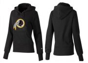 Wholesale Cheap Women's Washington Redskins Logo Pullover Hoodie Black