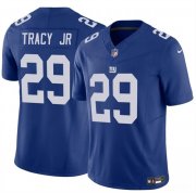 Cheap Men's New York Giants #29 Tyrone Tracy Jr Blue 2023 F.U.S.E. Vapor Untouchable Limited Stitched Jersey