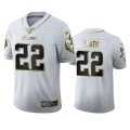 Wholesale Cheap Minnesota Vikings #22 Harrison Smith Men's Nike White Golden Edition Vapor Limited NFL 100 Jersey