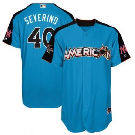 Wholesale Cheap Yankees #40 Luis Severino Blue 2017 All-Star American League Stitched MLB Jersey