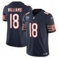 Cheap Men's Chicago Bears #18 Caleb Williams Navy 2024 F.U.S.E. With Draft Patch And 1-star C Patch Vapor Football Stitched Jersey