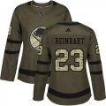 Wholesale Cheap Adidas Sabres #23 Sam Reinhart Green Salute to Service Women's Stitched NHL Jersey