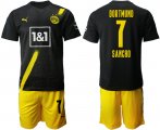 Wholesale Cheap Men 2020-2021 club Dortmund away 7 black Soccer Jerseys