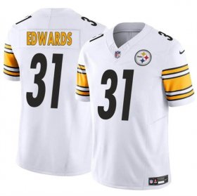 Cheap Men\'s Pittsburgh Steelers #31 Daijun Edwards White 2024 F.U.S.E. Vapor Untouchable Limited Football Stitched Jersey