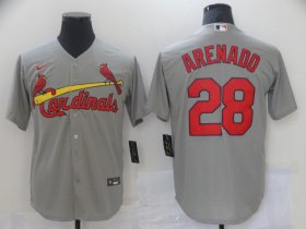 Wholesale Cheap Men St.Louis Cardinals 28 Arenado Grey Game 2021 Nike MLB Jersey