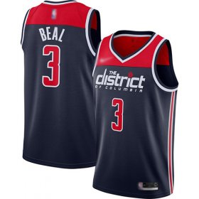 Wholesale Cheap Wizards #3 Bradley Beal Navy Blue Basketball Swingman Statement Edition 2019-2020 Jersey