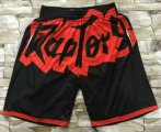 Wholesale Cheap Men's Toronto Raptors Black Big Face Mitchell Ness Hardwood Classics Soul Swingman Throwback Shorts