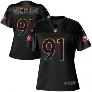 Wholesale Cheap Nike 49ers #91 Arik Armstead Black Women's NFL Fashion Game Jersey