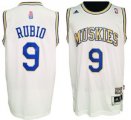 Wholesale Cheap Minnesota Muskies #9 Ricky Rubio ABA Hardwood Classic Swingman White Jersey