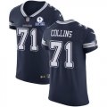 Wholesale Cheap Nike Cowboys #71 La'el Collins Navy Blue Team Color Men's Stitched With Established In 1960 Patch NFL Vapor Untouchable Elite Jersey