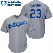 Wholesale Cheap Dodgers #23 Kirk Gibson Grey Cool Base Stitched Youth MLB Jersey