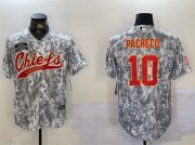 Cheap Men's Kansas City Chiefs #10 Isiah Pacheco 2024 Arctic Camo Salute To Service Stitched Baseball Jersey