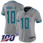 Wholesale Cheap Nike Jaguars #10 Laviska Shenault Jr. Silver Women's Stitched NFL Limited Inverted Legend 100th Season Jersey