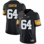 Wholesale Cheap Iowa Hawkeyes 64 Cole Croston Black College Football Jersey