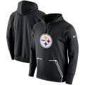 Wholesale Cheap Men's Pittsburgh Steelers Nike Black Champ Drive Vapor Speed Pullover Hoodie