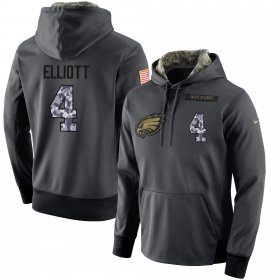 Wholesale Cheap NFL Men\'s Nike Philadelphia Eagles #4 Jake Elliott Stitched Black Anthracite Salute to Service Player Performance Hoodie