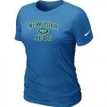 Wholesale Cheap Women's Nike New York Jets Heart & Soul NFL T-Shirt Light Blue