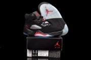 Wholesale Cheap Air Jordan 5 Retro Women Shoes black/hot red-white