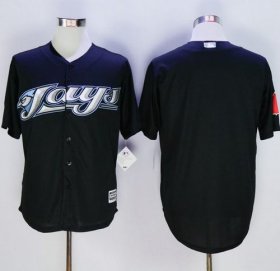 Wholesale Cheap Blue Jays Blank Black New Cool Base Stitched MLB Jersey