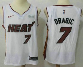 Wholesale Cheap Men\'s Miami Heat #7 Goran Dragic White 2017-2018 Nike Swingman Ultimate Software Stitched NBA Jersey