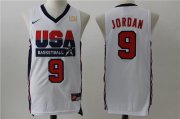 Wholesale Cheap 1992 Olympics Team USA #9 Michael Jordan White Swingman Jersey