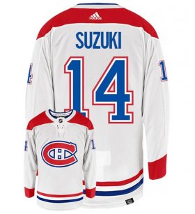 Wholesale Cheap Men\'s Montreal Canadiens #14 Nick Suzuki White Stitched Jersey