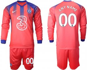 Wholesale Cheap Men 2021 Chelsea away Long sleeve any name soccer jerseys