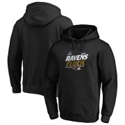 Wholesale Cheap Baltimore Ravens 2019 NFL Playoffs Bound Hometown Checkdown Pullover Hoodie Black