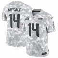 Men's Seattle Seahawks #14 DK Metcalf 2024 Arctic Camo Salute To Service Limited Stitched Football Jersey